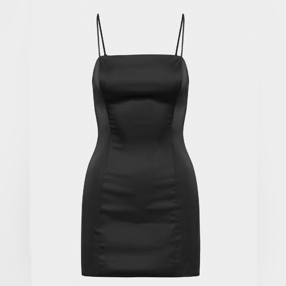 Elegant Black Spaghetti Strap Dress